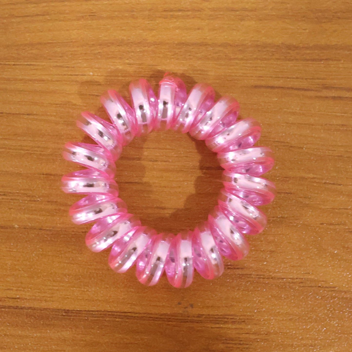 Soft Stretchable Telephone Wire Style Hair Bands Set (1 Pc Mix Color)