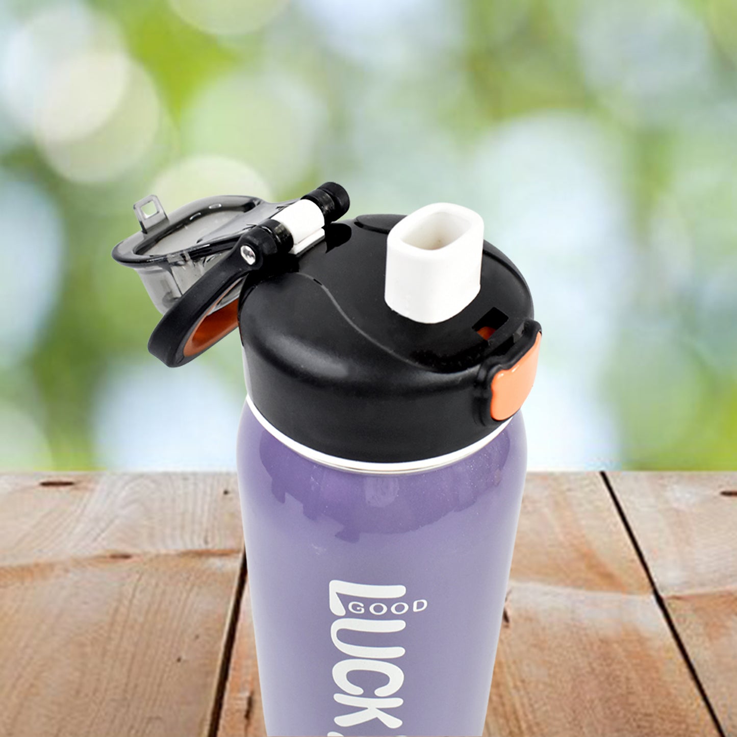 Stainless Steel Insulated Water Bottle - 600ml Approx, Leak-Proof with Straw - Happy Price - Image 3