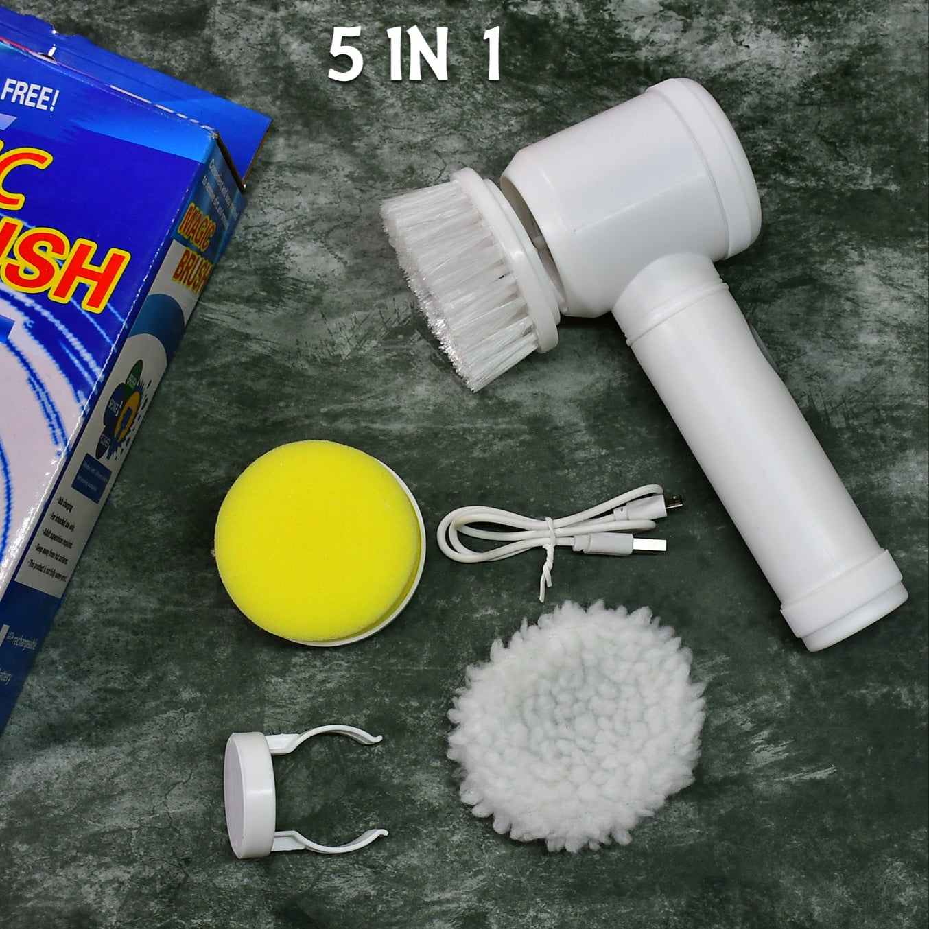 5in1 Home Kitchen Electric Cleaning Brush Electric Spin Scrubber - Happy Price - Image 1