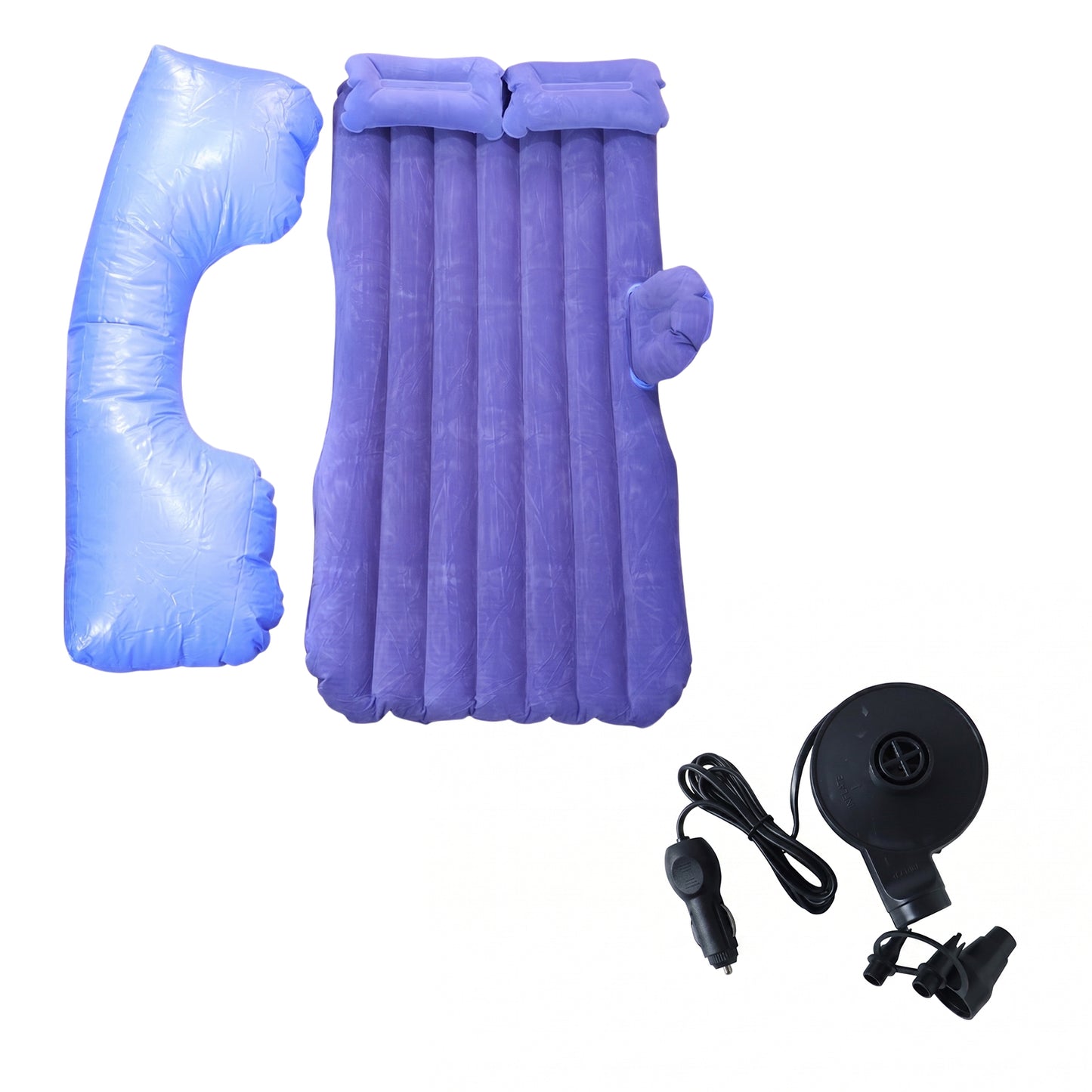 Blue Portable Car Air Mattress with Pump and Pillows for SUV Travel - Happy Price - Image 4