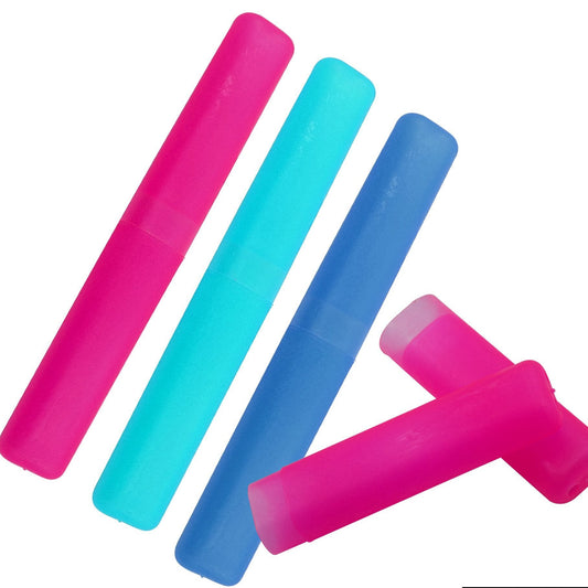 4 Pcs Portable Toothbrush Travel Cases - Dustproof & Ventilated Holders - Happy Price - Image 1