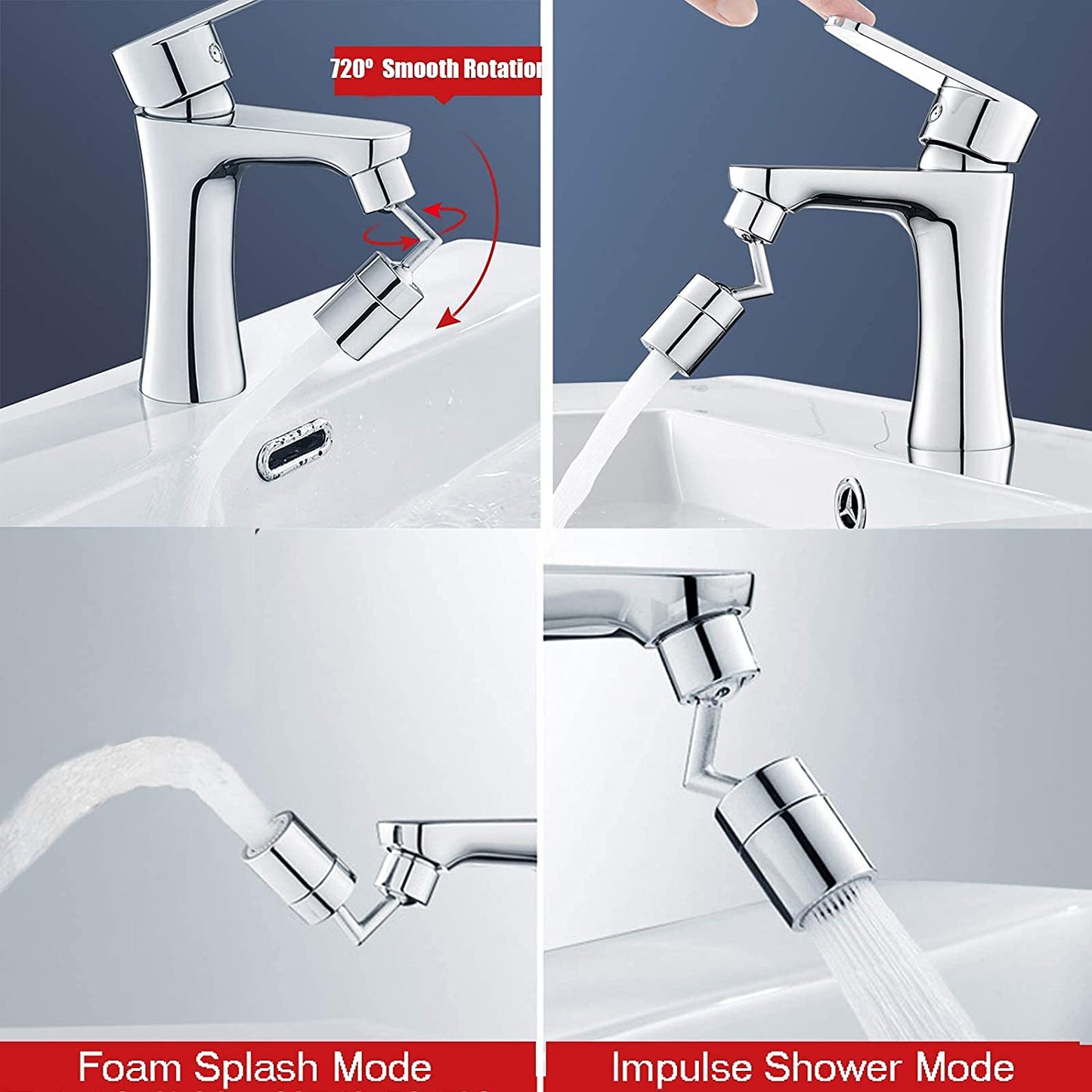 Splash Filter Faucet Sink Faucet Sprayer Head Suitable For  Kitchen Bathroom Faucet - Happy Price - Image 3
