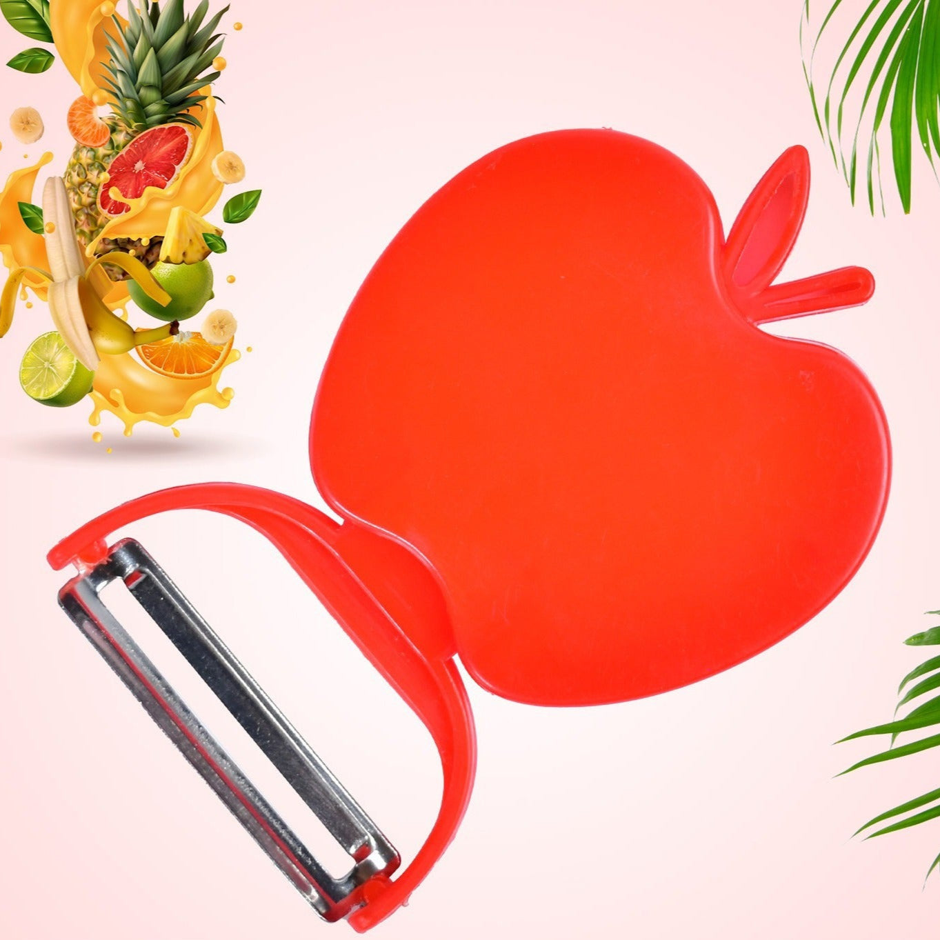 Apple Shaped Folding Peeler Vegetable Peeler For Kitchen Home Fruit Peelers Great For Peeling Potato All Types Of Vegetable And Fruit - Happy Price - Image 1
