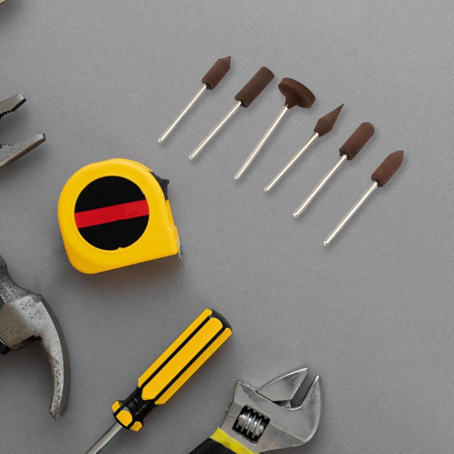 Mounted Points Abrasive Stone Head Mounted Grinding Wheel Bits Rotary Tool Kit (6 Pcs) - Happy Price - Image 3