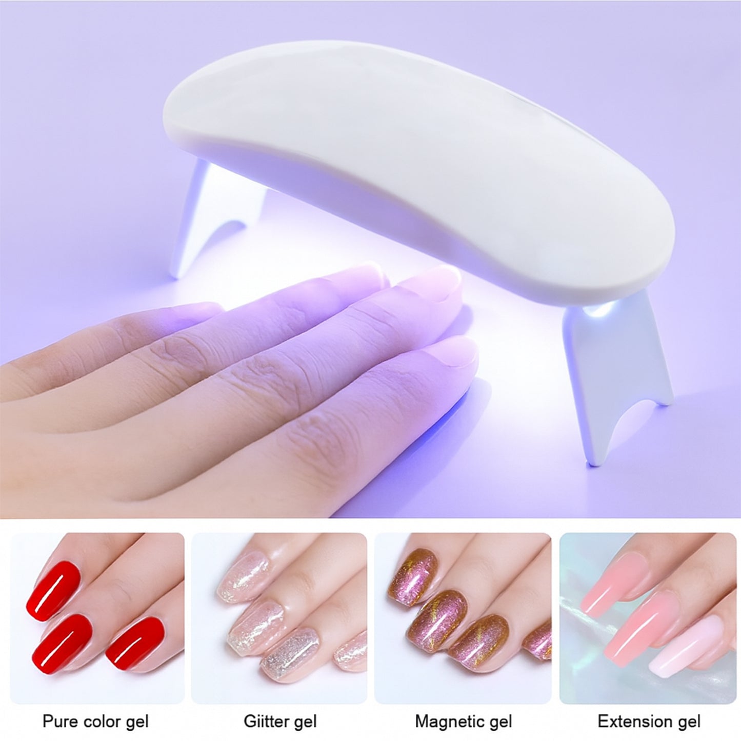 Mini Portable Uv Led Nail Lamp For Gel Nail Polish Curing (1 Pc) - Happy Price - Image 5