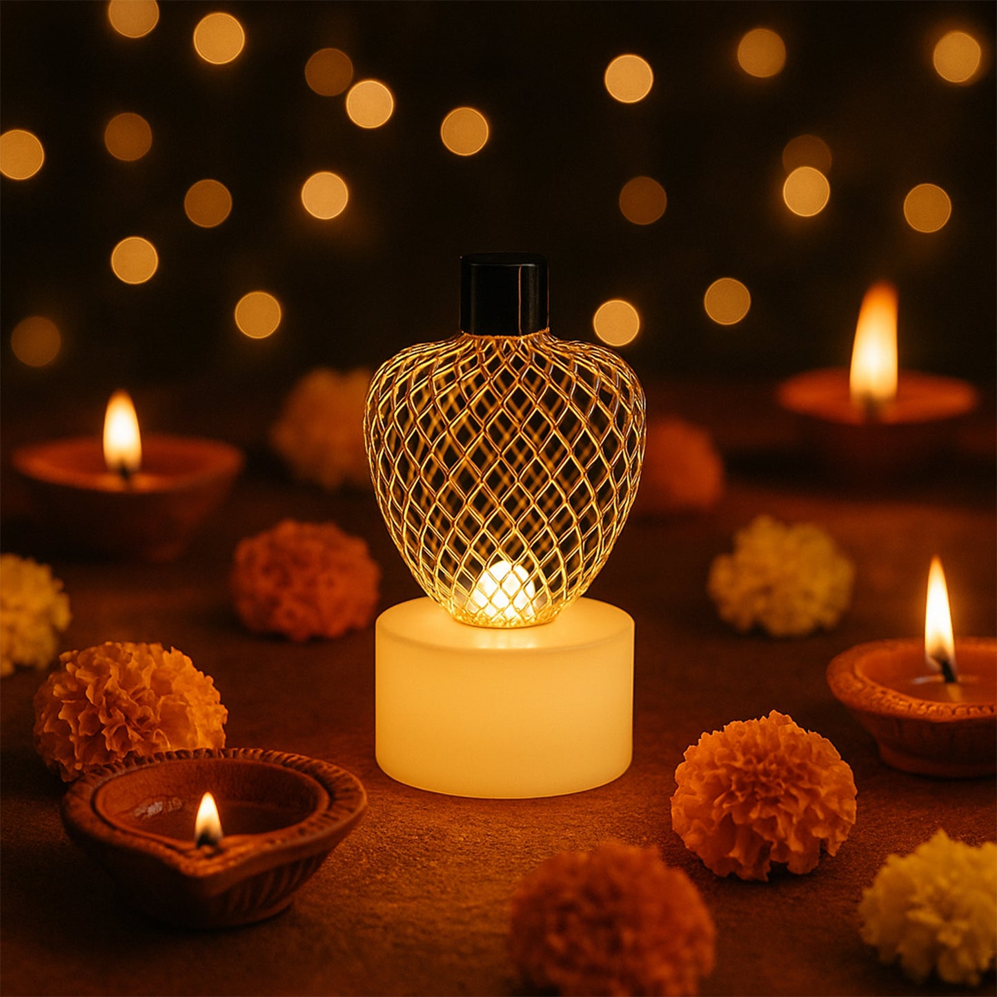 Decorative Apple Shape LED Tealight Candles - Set of 12 Flameless Lights - Happy Price - Image 4