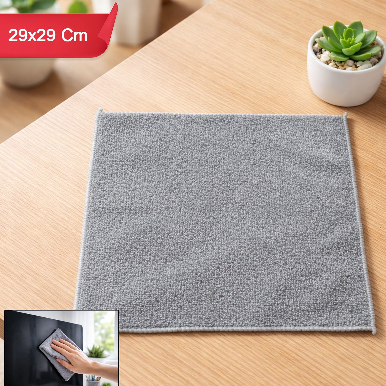 Multi Purpose Reusable Microfiber Cleaning Cloth 29x29 Cm (1 Pc)