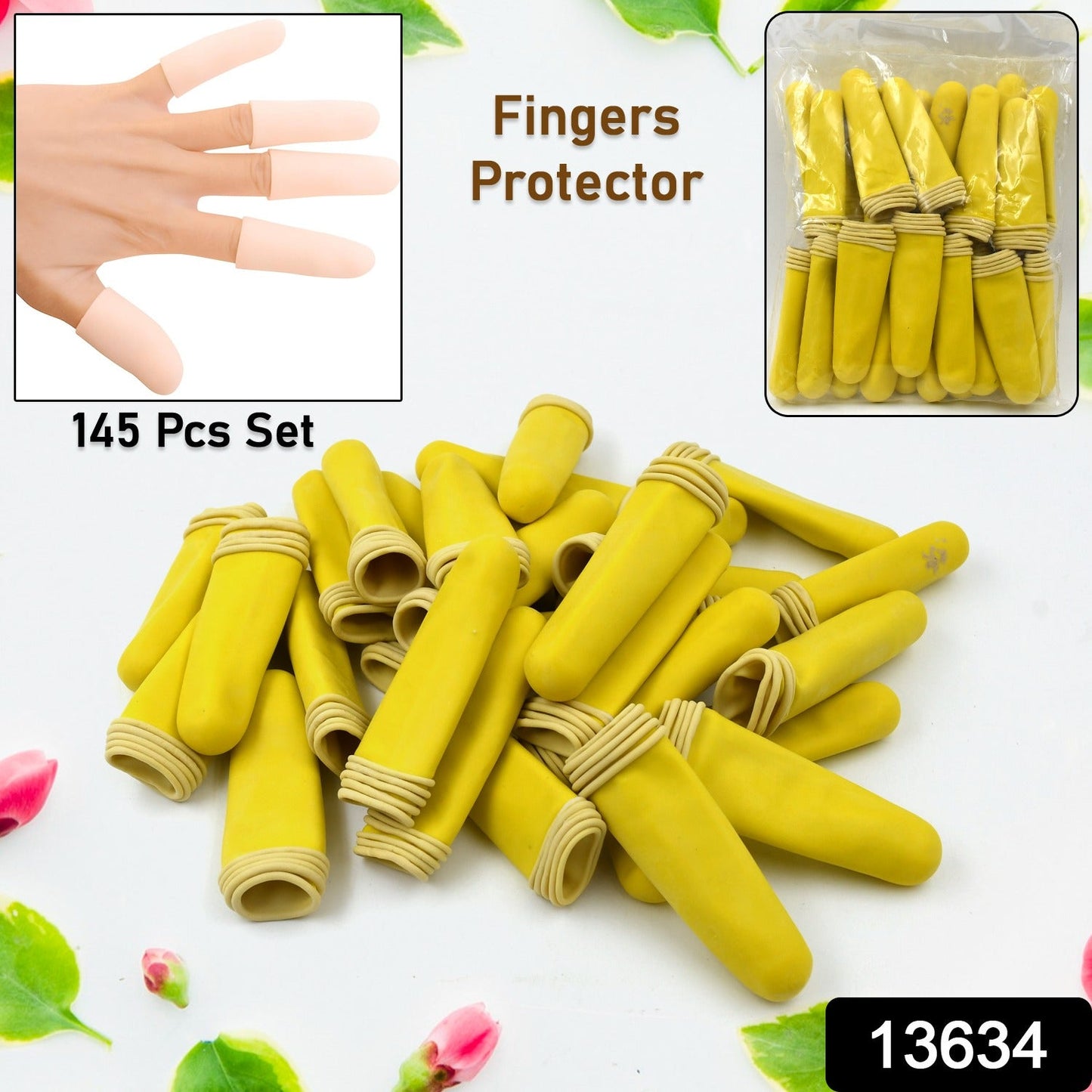 Finger Caps Silicone Finger Protectors Sleeves (Finger Cots  145 Pcs Set Approx) - Happy Price - Image 2