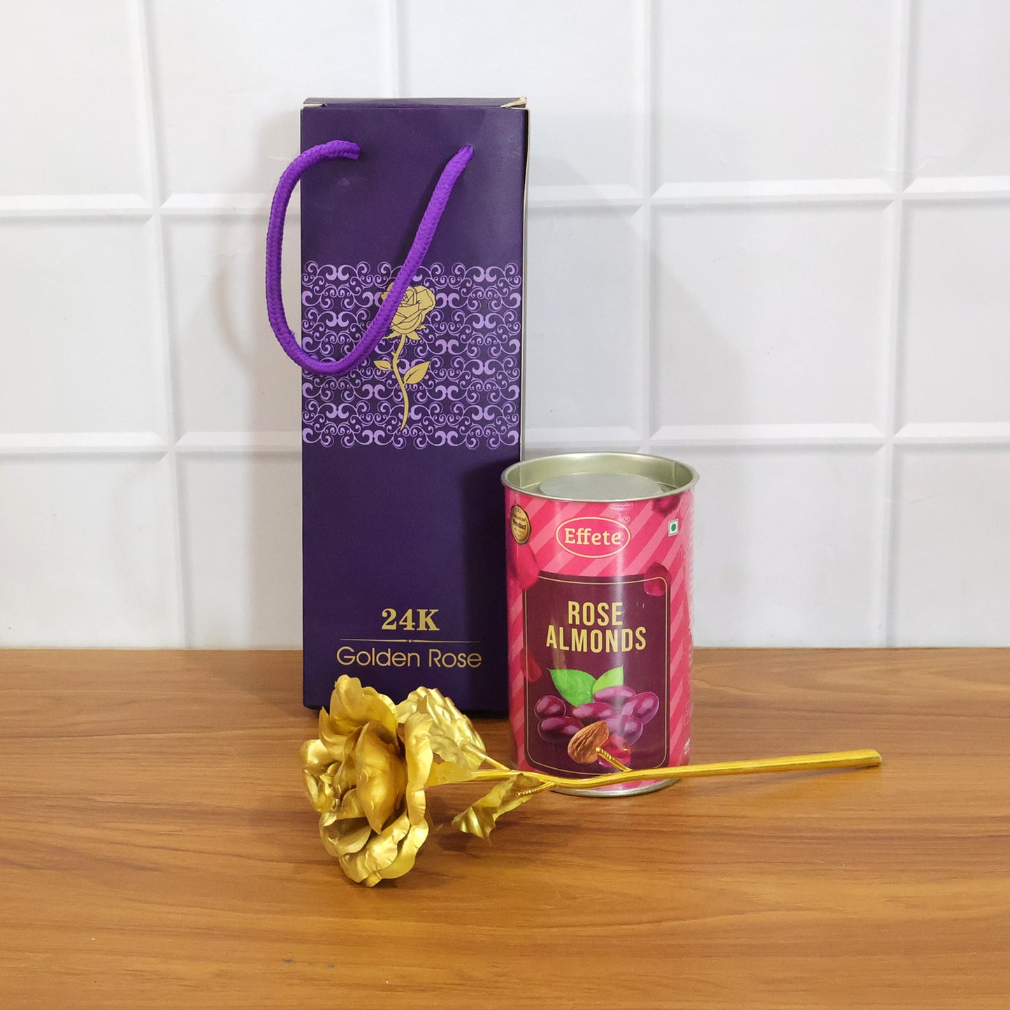 Golden Rose & Rose Almonds Gift Set - 1 Set - Happy Price - Image 7