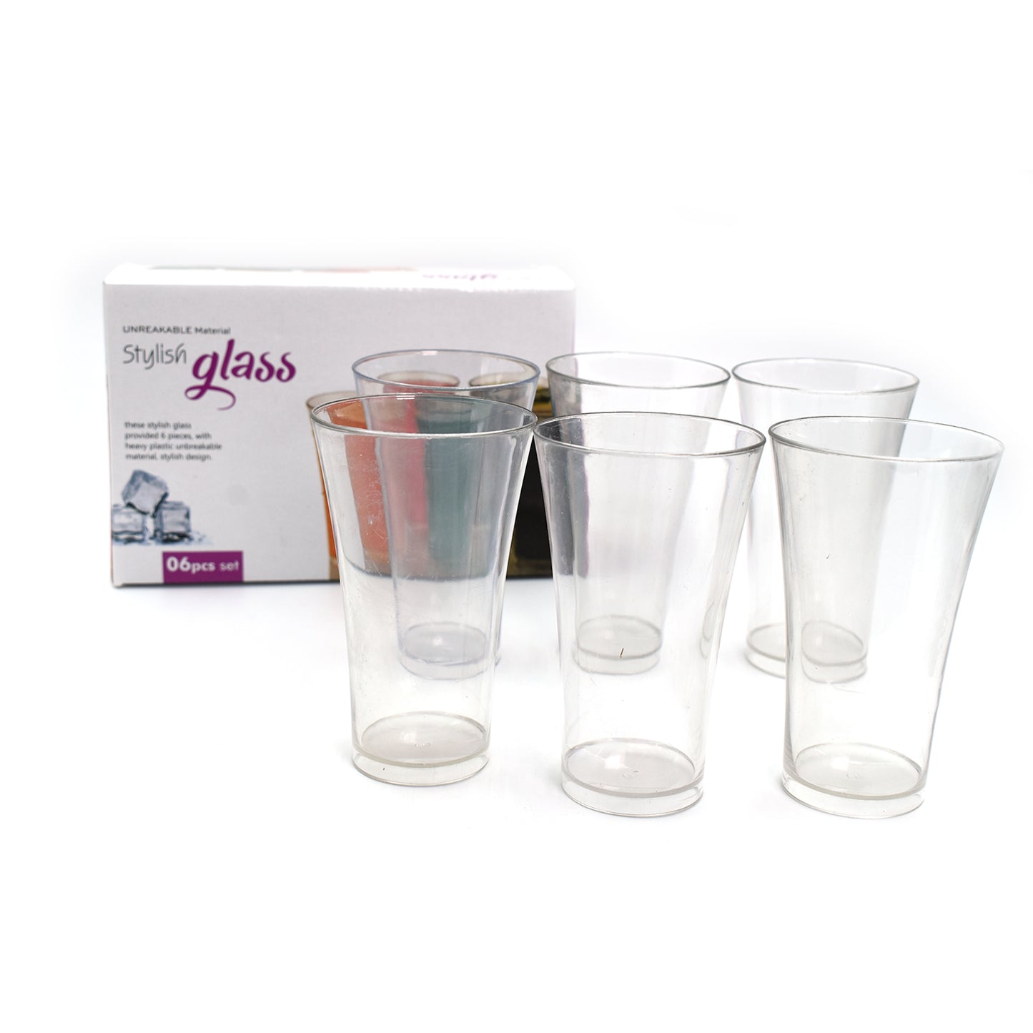 Drinking Glass Juice Glass Water Glass Set Of 6 Transparent Glass - Happy Price - Image 7