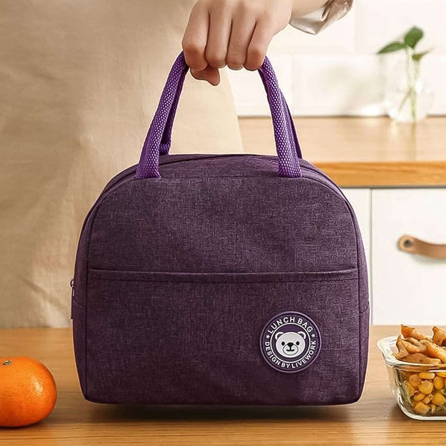 Lunch Box Bag For Women Men Insulated Lunch Bag With Zipper (1 Pc) - Happy Price - Image 3