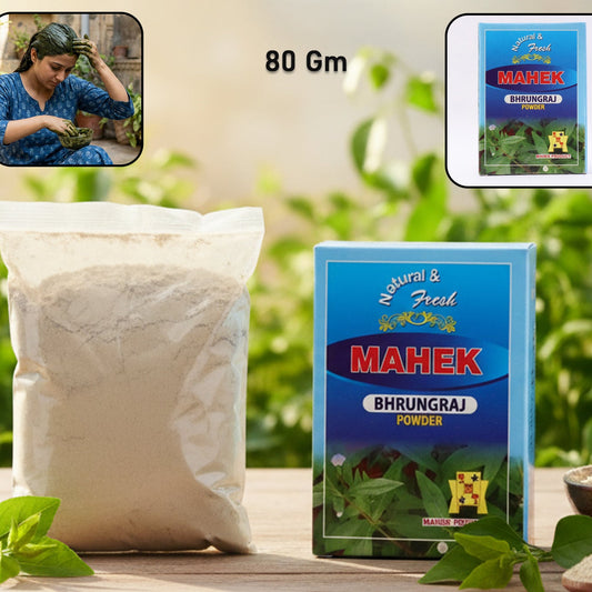 Pure Bhringraj Powder for Hair Health - 80 gm - Happy Price - Image 1