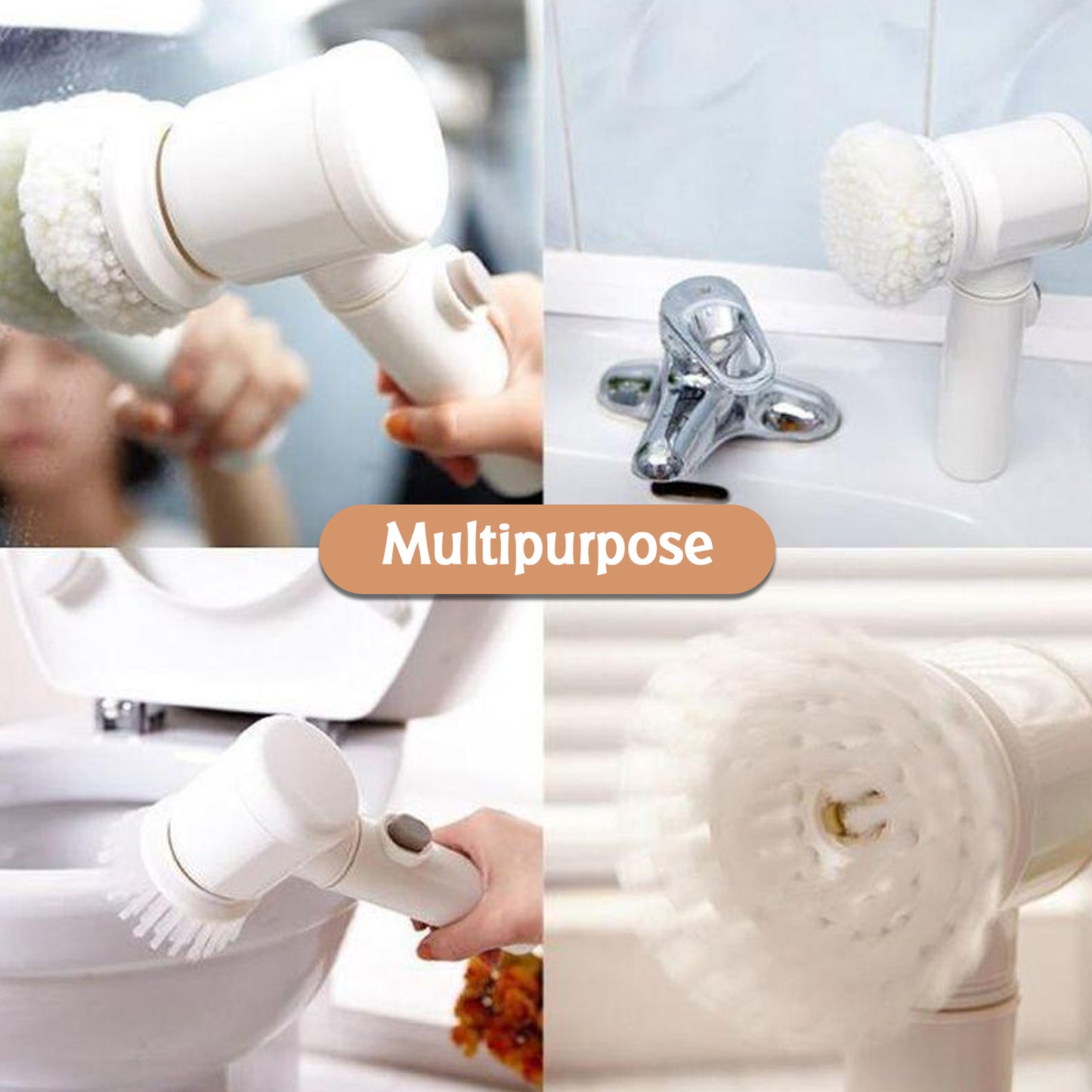5in1 Home Kitchen Electric Cleaning Brush Electric Spin Scrubber - Happy Price - Image 5