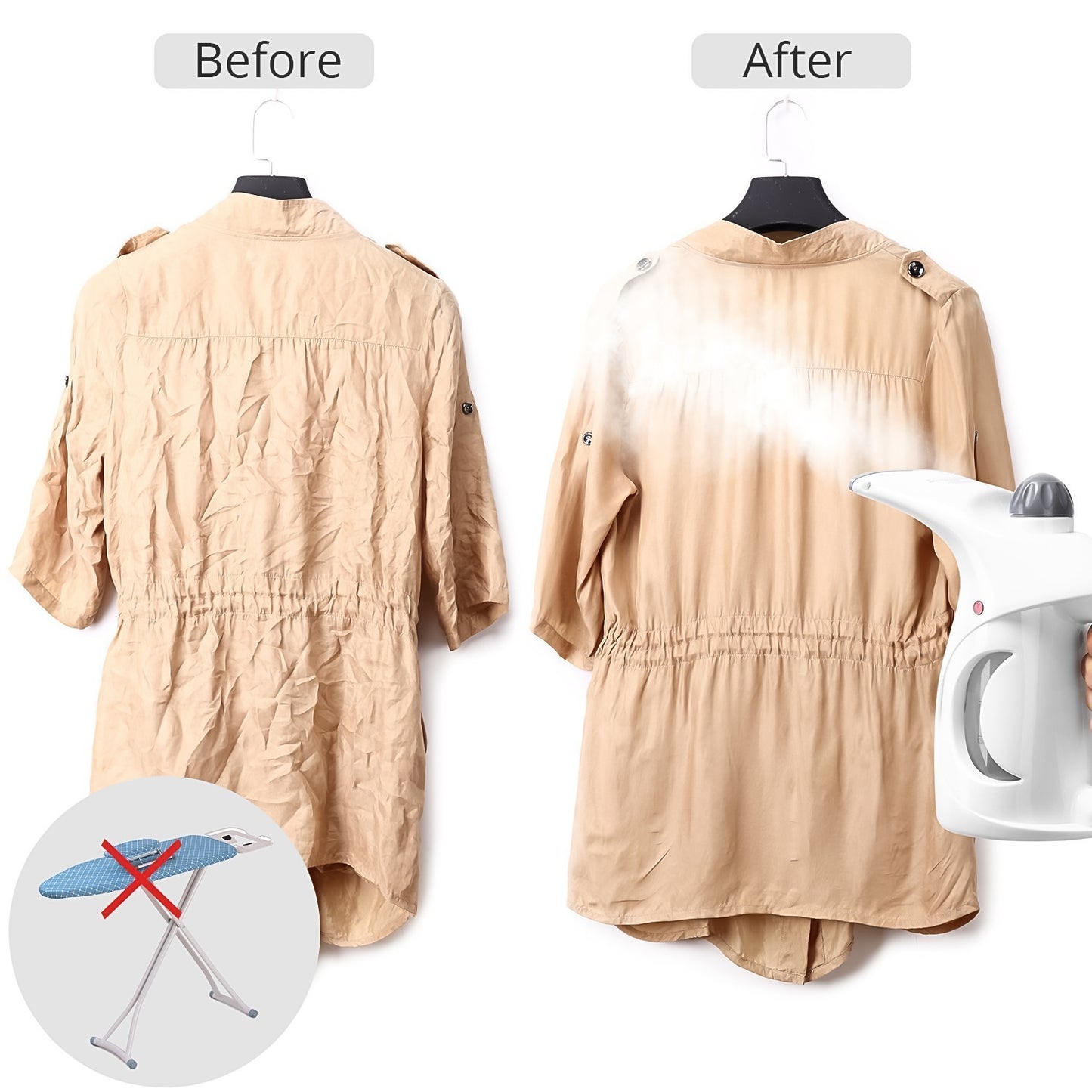 Portable Handheld Garment  Facial Steamer (1 Pc) - Happy Price - Image 3