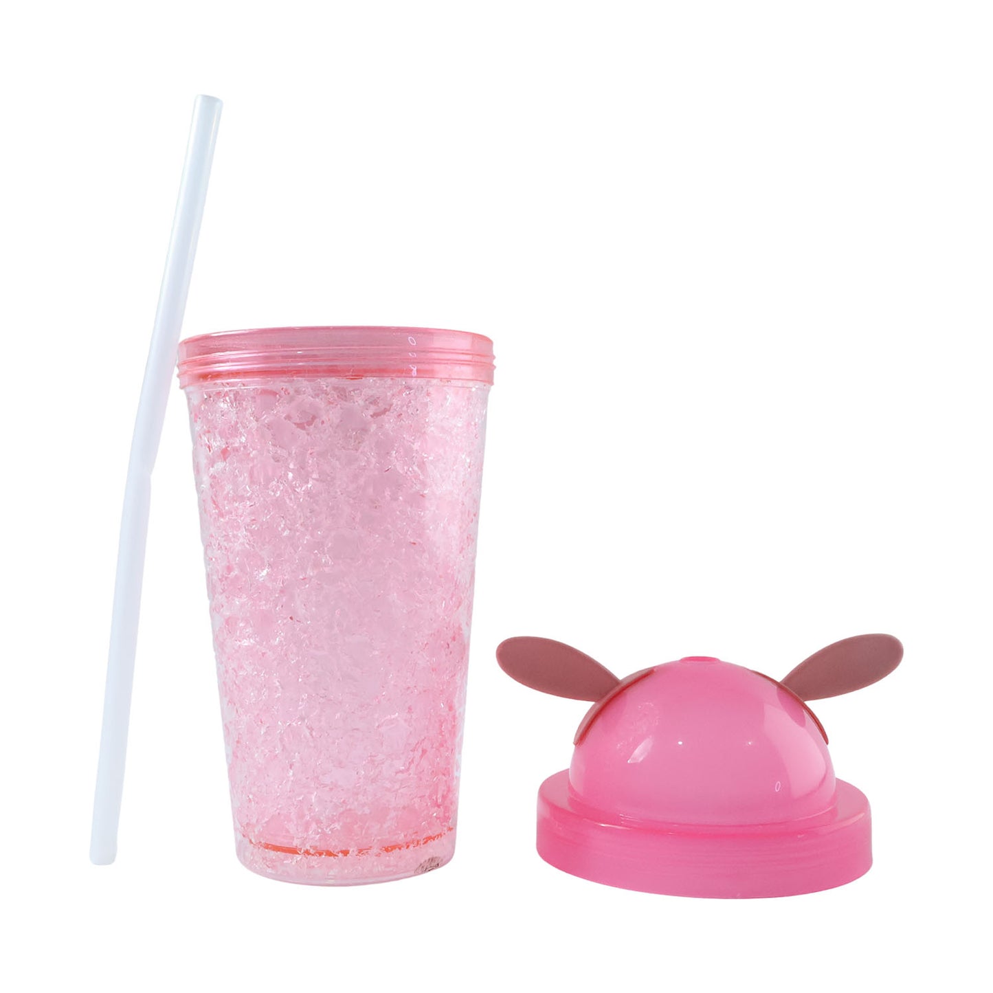 Cute Bunny Ear Sipper Bottle with Straw Lid - 500 ML, 1 Pc - Happy Price - Image 4
