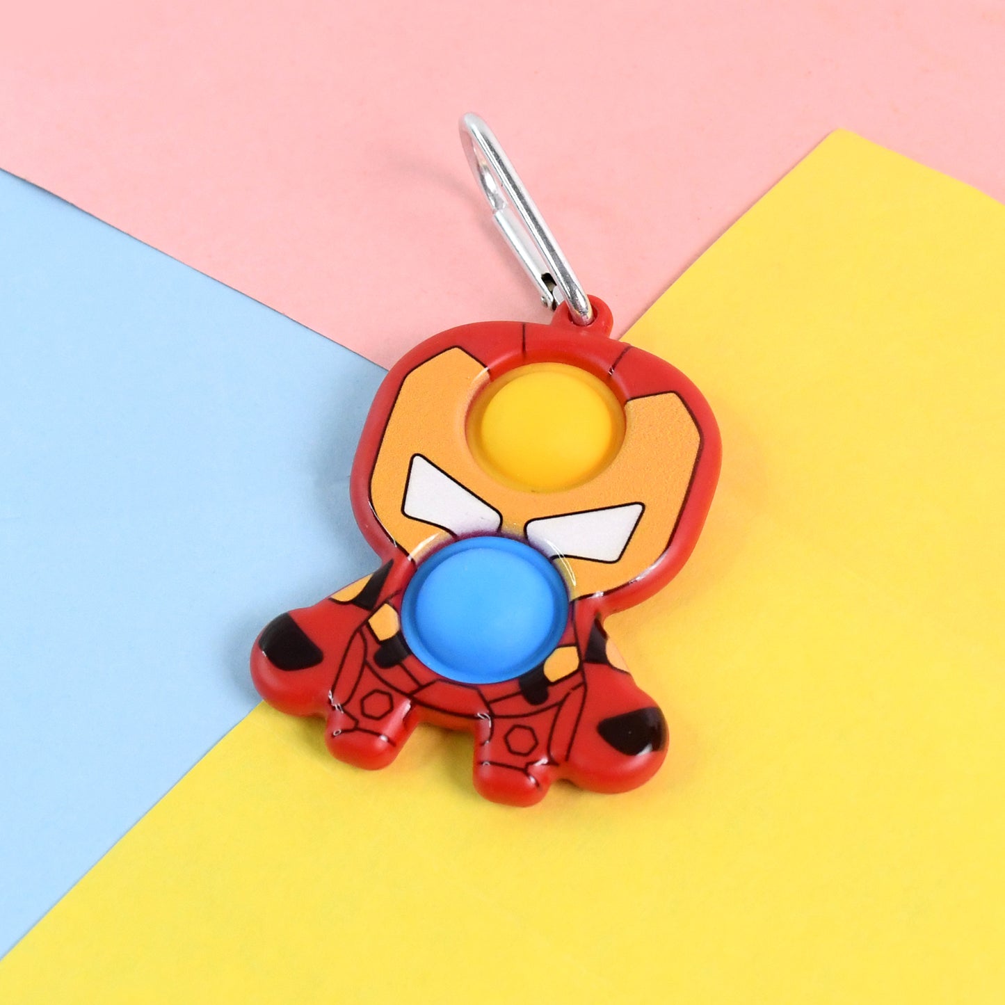 Superhero Themed Iron Man Shape Keychain Pop It Toy (1 Pc) - Happy Price - Image 3