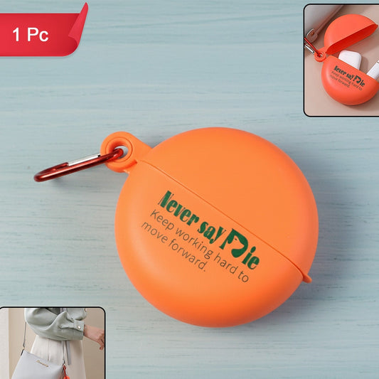 Portable Round Plastic Organizer Box with Keychain - 1 Pc - Happy Price - Image 1