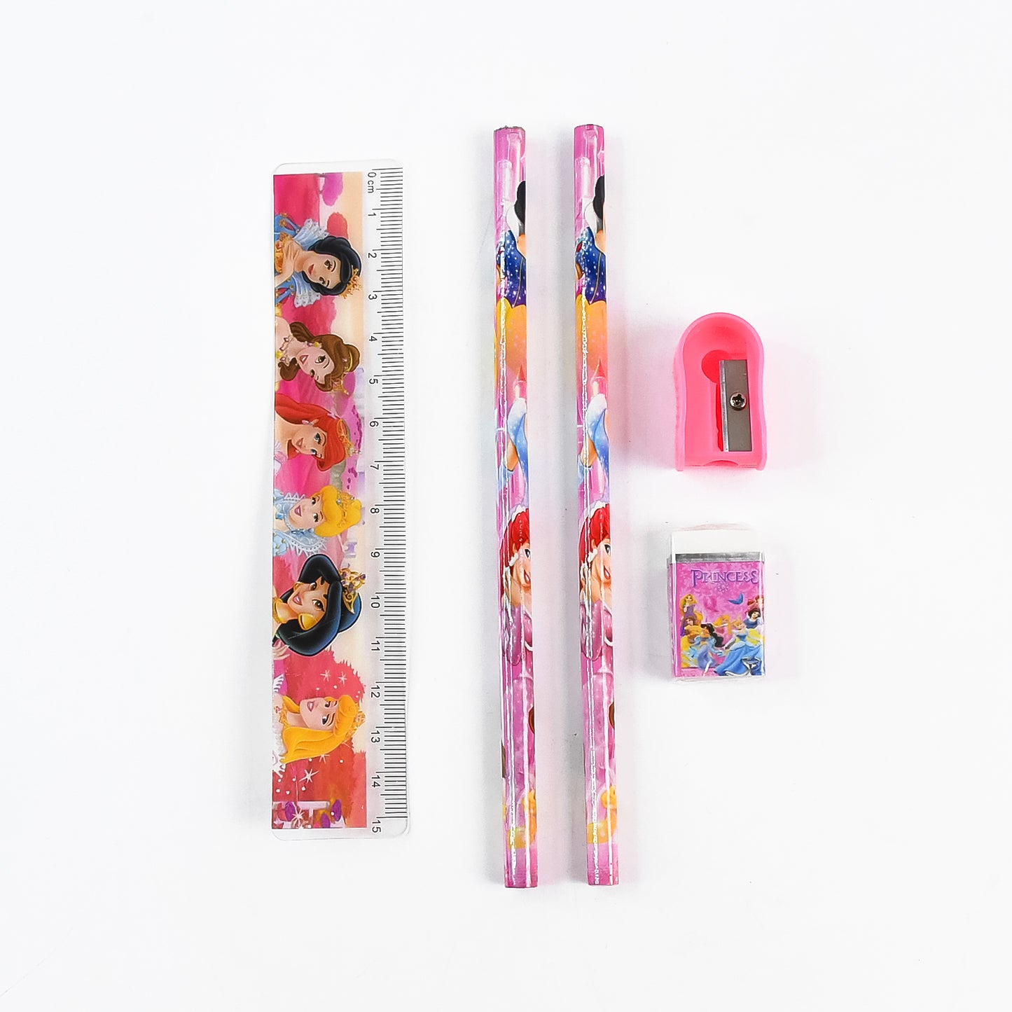 Mix Design Cartoon Wooden Pencil Set Stationary Set 5 In 1 Items Educational Item For School Going Kids Stationary Set For Girls Boysstationary For Schoolgift Pack For Girls Kidsbirthday Gift Kids (5 Pc Set ) - Happy Price - Image 5