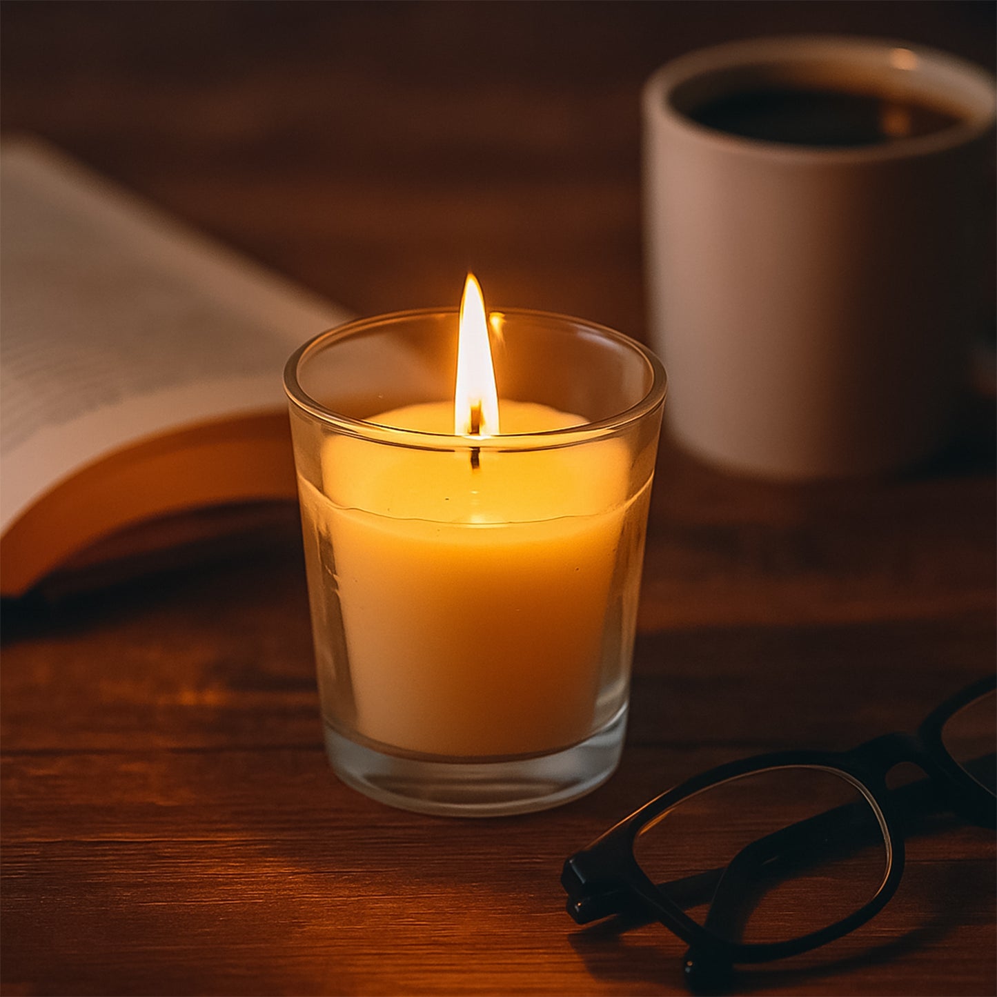 Sweet Dreams Scented Soy Blend Votive Candle in Glass Jar (50 Gm) - Happy Price - Image 6