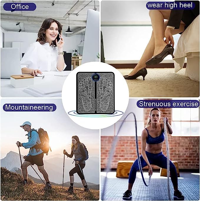 Ems Foot Massager Electric Feet Massager Deep Kneading Circulation Foot Booster For Feet And Legs Muscle Stimulator Folding Portable Electric Massage Machine - Happy Price - Image 2