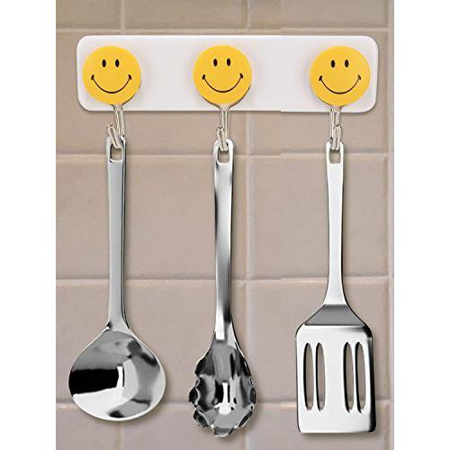 Self Adhesive Smiley Face Wall Hooks (Pack Of 3) - Happy Price - Image 4