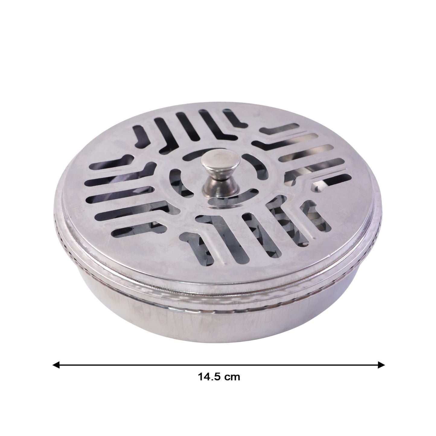 Stainless Steel Mosquito Coil Holder with Lid & Ash Tray - 1 Pc - Happy Price - Image 5