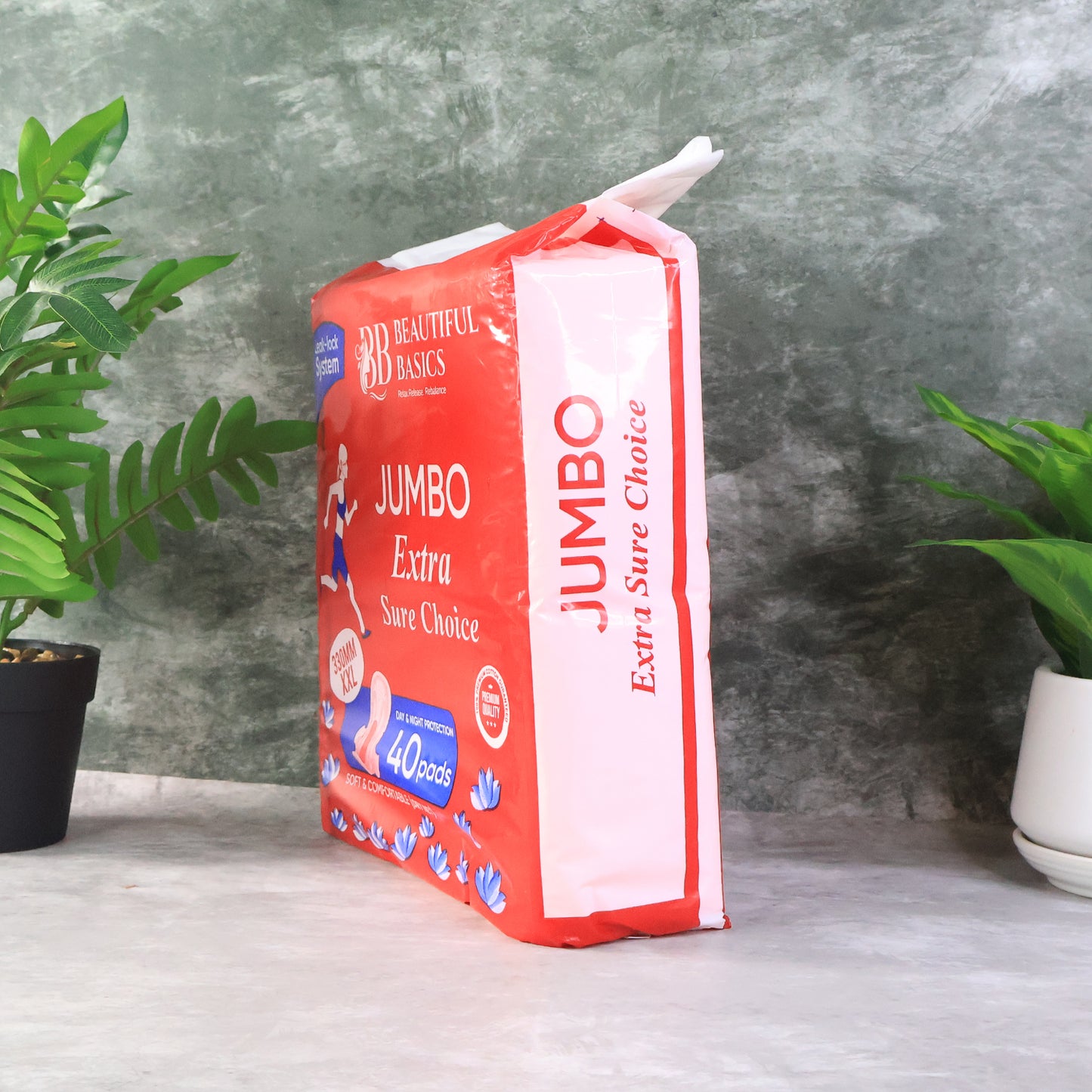 Beautiful Basics Jumbo Extra Sure Choice Sanitary Pads Xxl 330mm (40 Pc) - Happy Price - Image 5