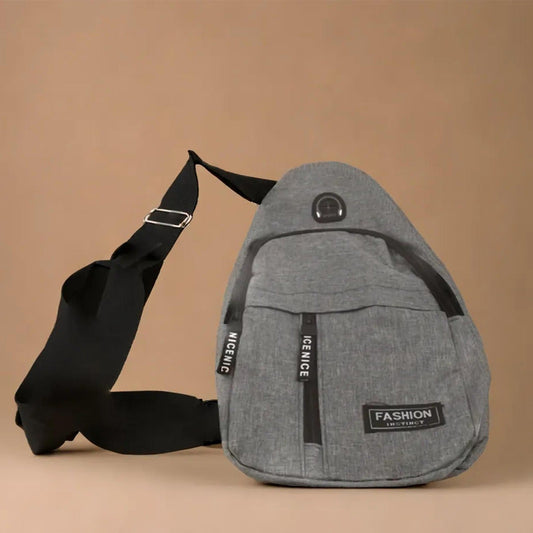 Waterproof Anti Theft Cross-body Fanny Pack Waist Bag Shoulder Bags Chest Men Casual Fashion Usb Charging Earphone Hook Sling Travel Bag (1 Pc) - Happy Price - Image 1