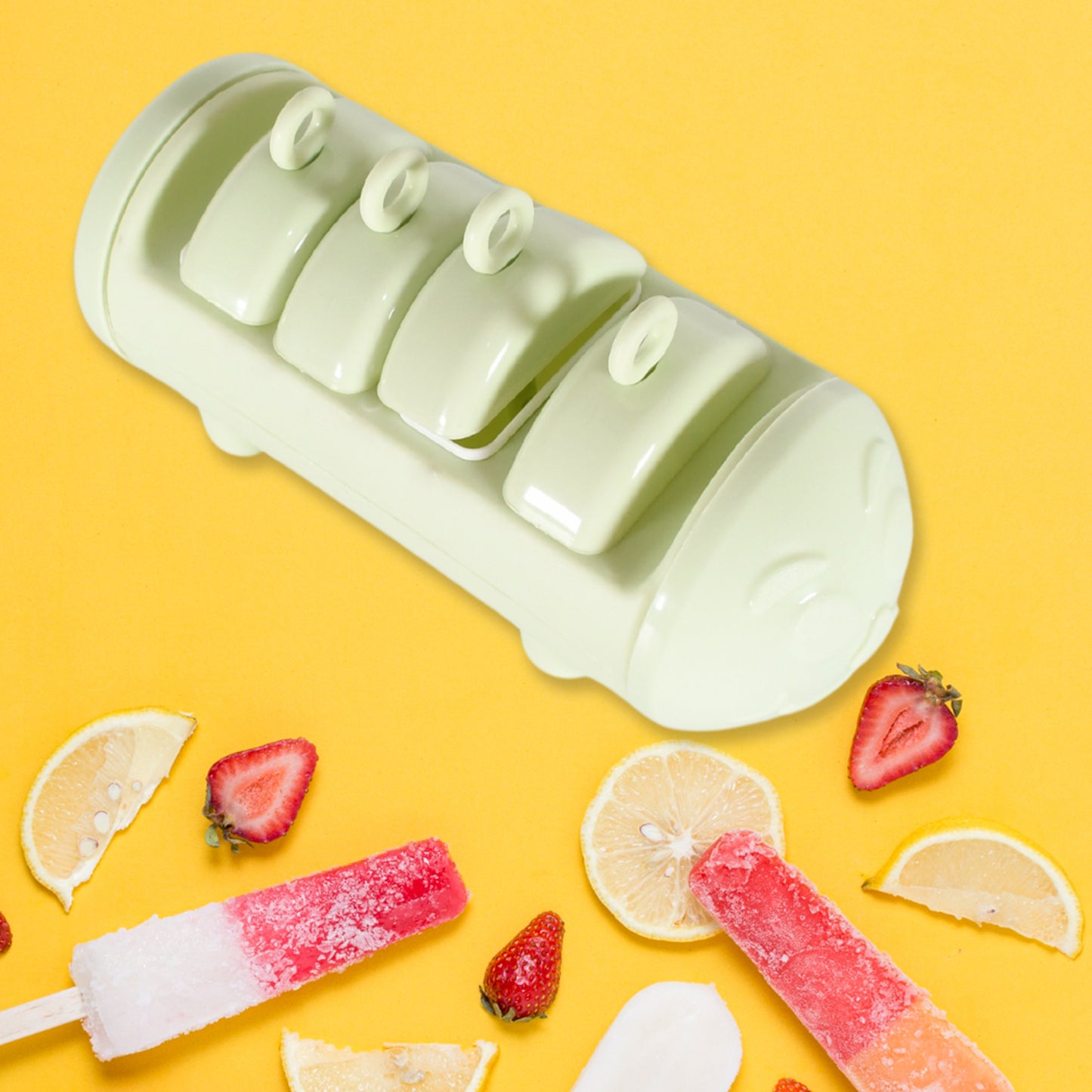 Cartoon Shape Mold Ice Candy Popsicle Mold Ice Plastic Ice Candy Maker Kulfi Maker Molds Set With 4 Cups (1 Pc  Multicolor) - Happy Price - Image 6