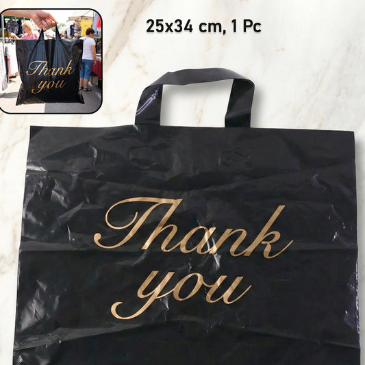 Thank You Printed Carry Bag - 25x34 Cm, 1 Piece - Happy Price - Image 1