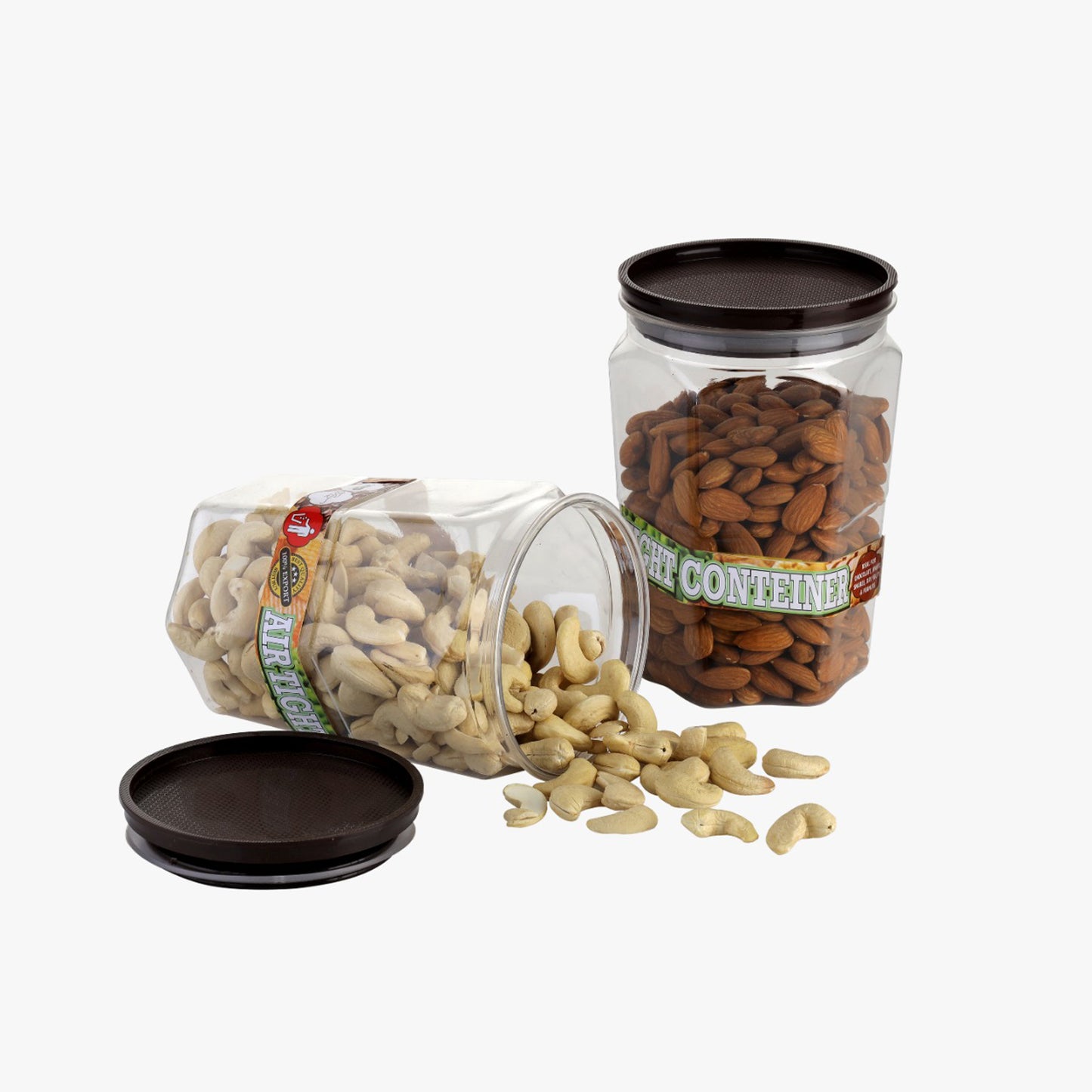 Air Tight Kitchen Storage Container For Rice  Dal  Atta Bpa-free Flour  Cereals  Snacks  Stackable  Modular Round. (Approx - 1100ml Set Of 6pcs) - Happy Price - Image 6