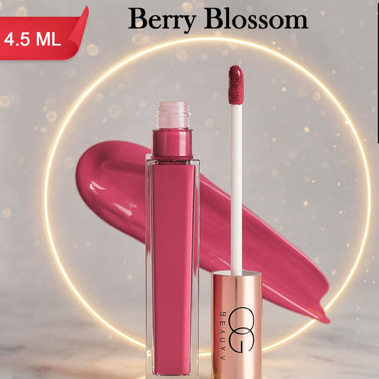 Berry Blossom Liquid Lipstick - 4.5 ml, Matte Finish with Hyaluronic Acid & Vitamin E - Happy Price - Image 1