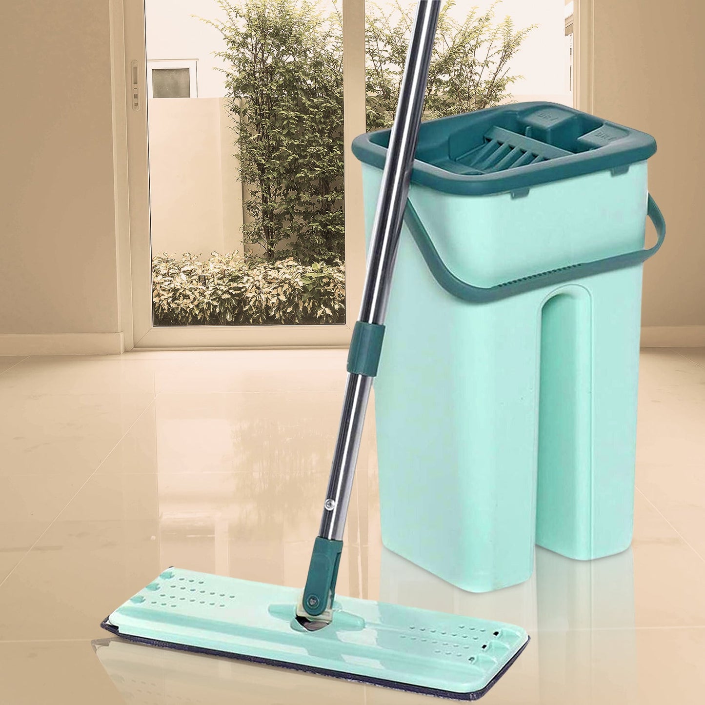 2-in-1 Flat Mop And Bucket Set - Happy Price - Image 3