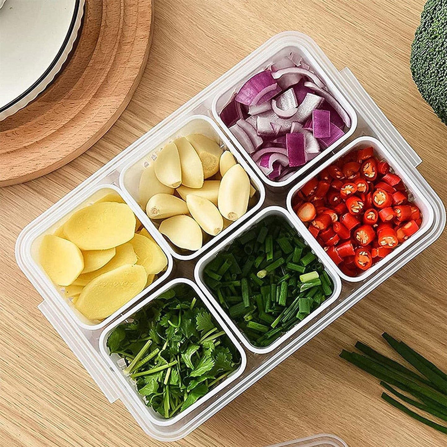 Fridge Storage Boxes Freezer Storage Containers Container For Kitchen Storage Set Storage In Kitchen Vegetable Storage Draining Crisper Refrigerator Food Box (1 Pc) - Happy Price - Image 5