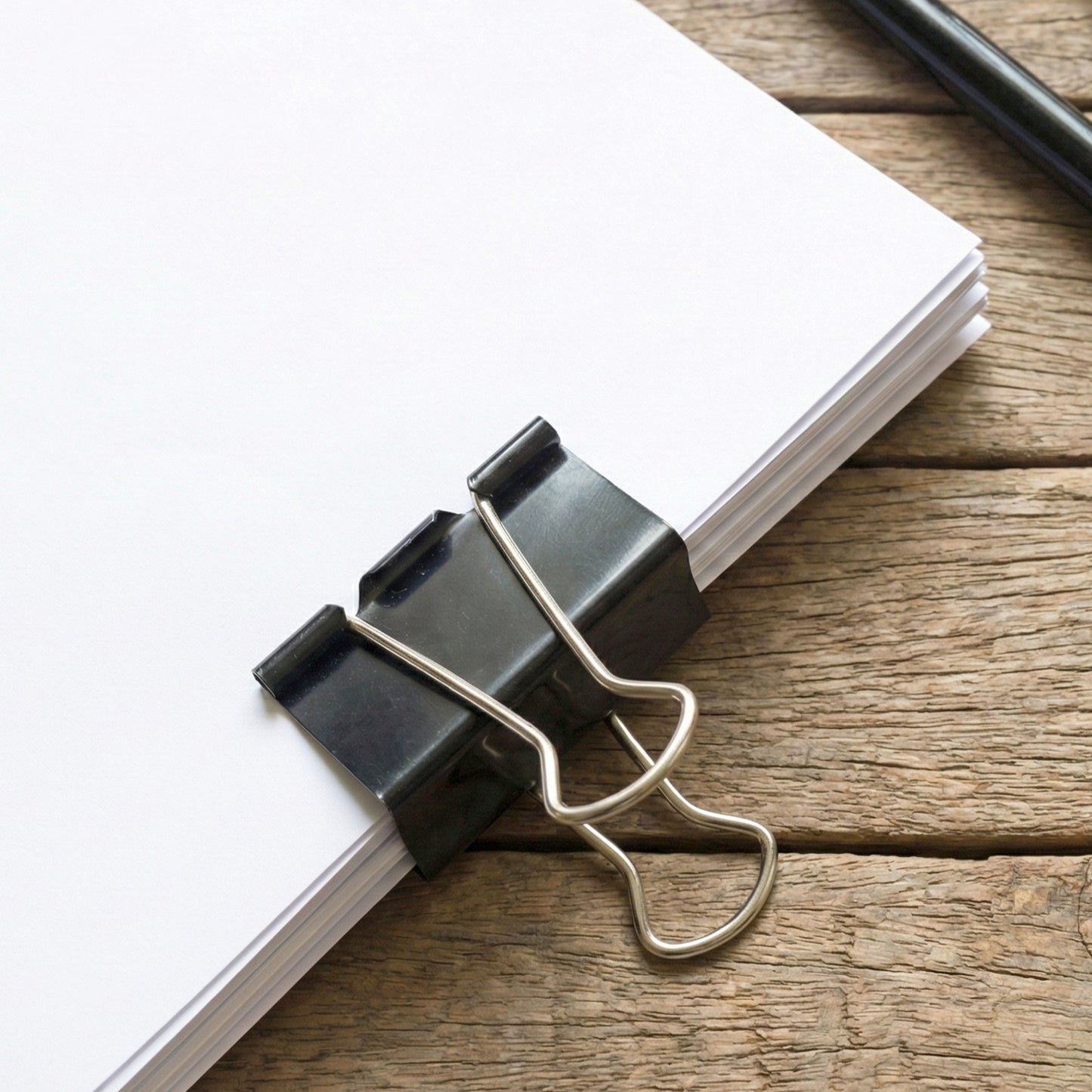 Heavy Duty Black Binder Clips - 41mm, 12 Piece Set for Large Paper Stacks - Happy Price - Image 3