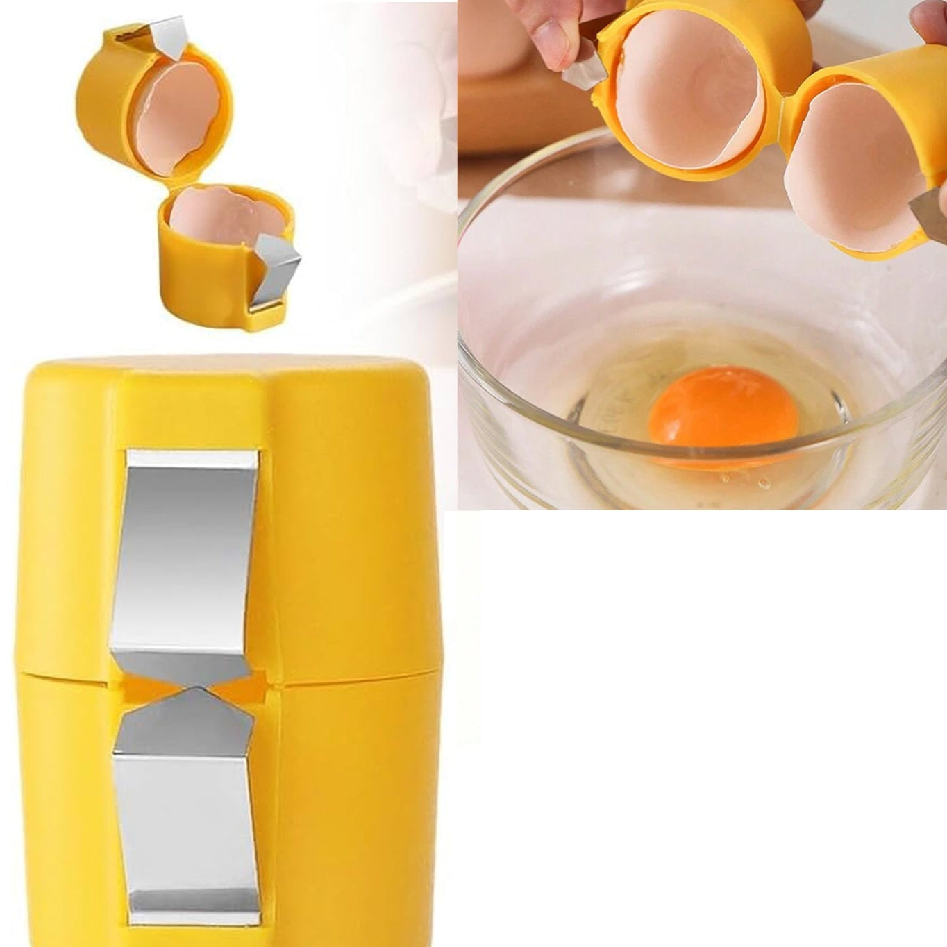 Egg Shell Opener Egg Cracker Tool For Raw Eggs Handheld (1 Pc) - Happy Price - Image 1