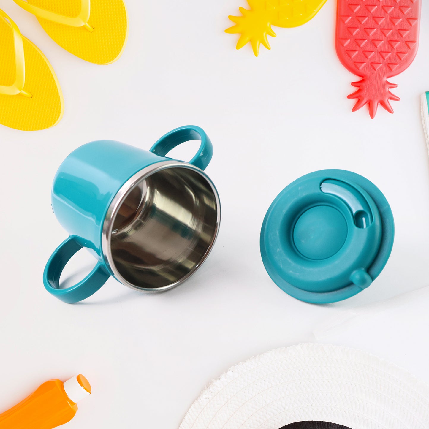 Kids Sporty Sipper Mug with Straw & Dual Handles, 300ml (1 Pc) - Happy Price - Image 5