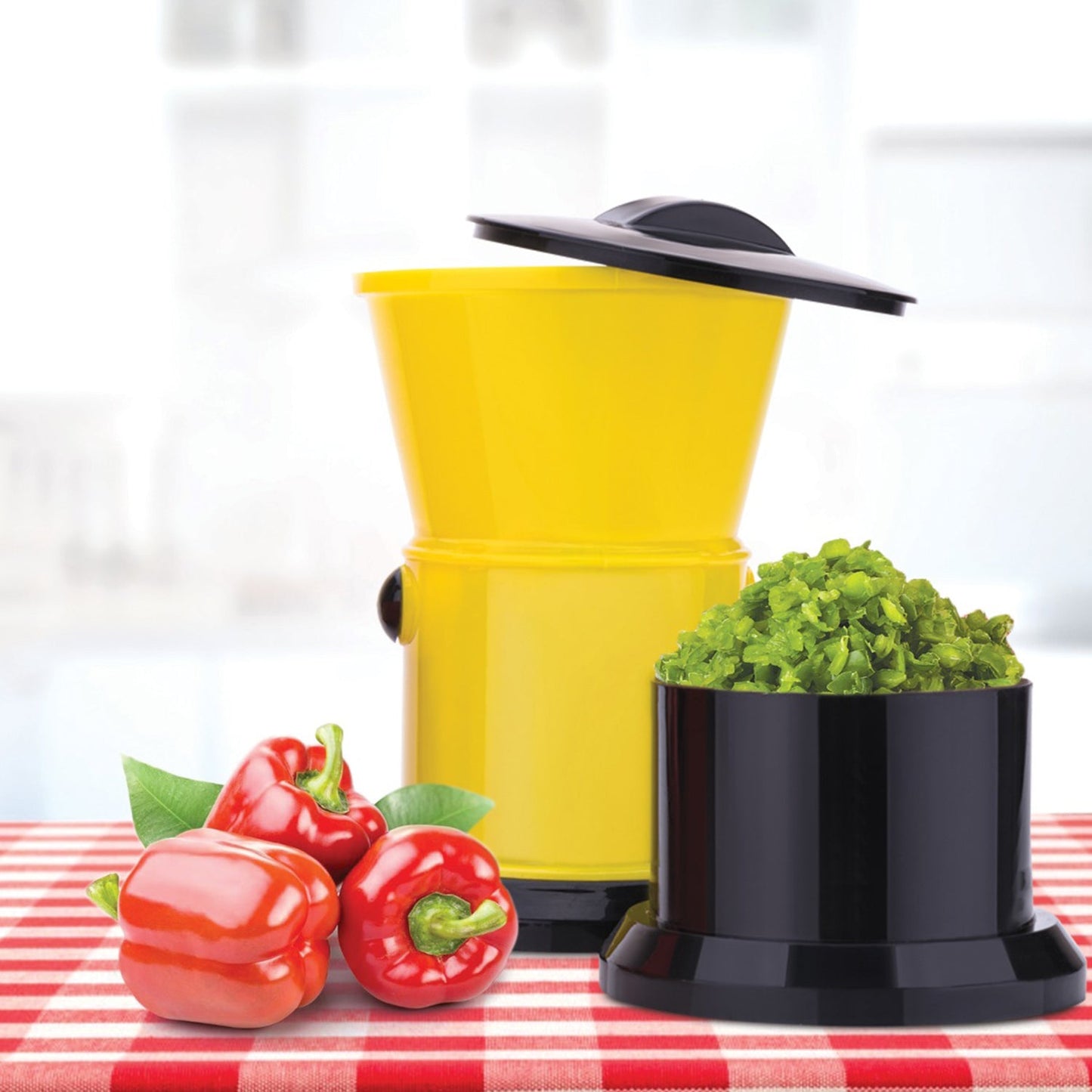 Round Chilly Cutter And Grinder Tool With Effective Sharp Chopping And Cutting Blade System. - Happy Price - Image 3