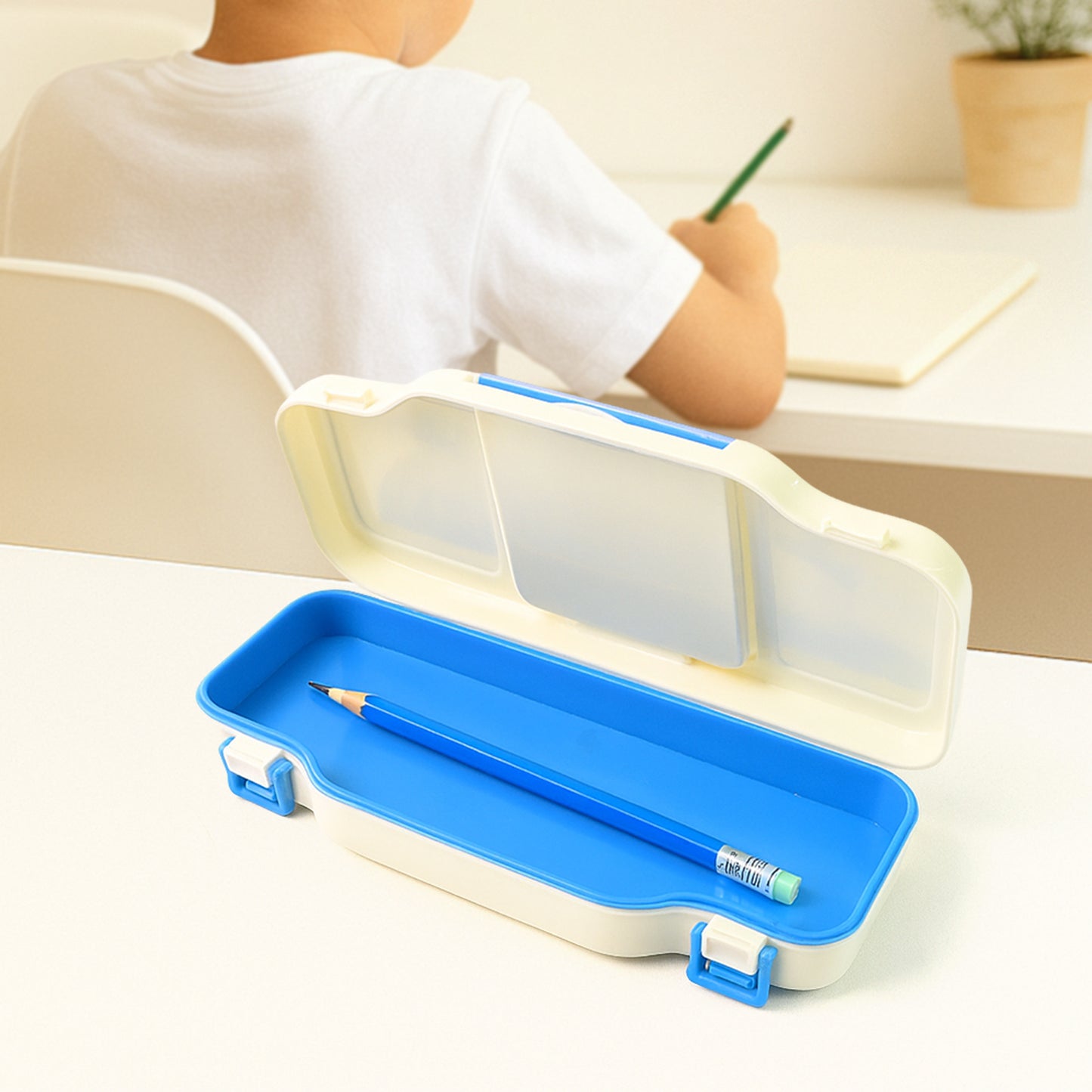 Kids Pencil Box With Built-in Tic Tac Toe Game - Happy Price - Image 3