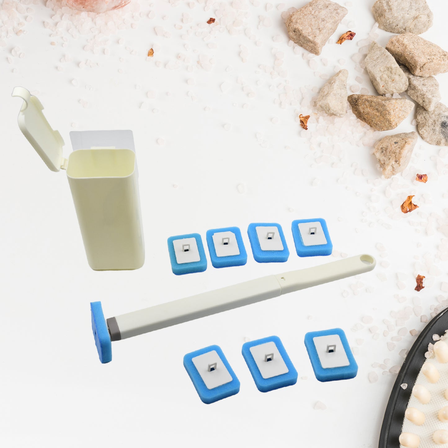 Toilet Brush Wand Toilet Brush Kit With 8 Count Disposable Toilet Refills Heads - Happy Price - Image 3