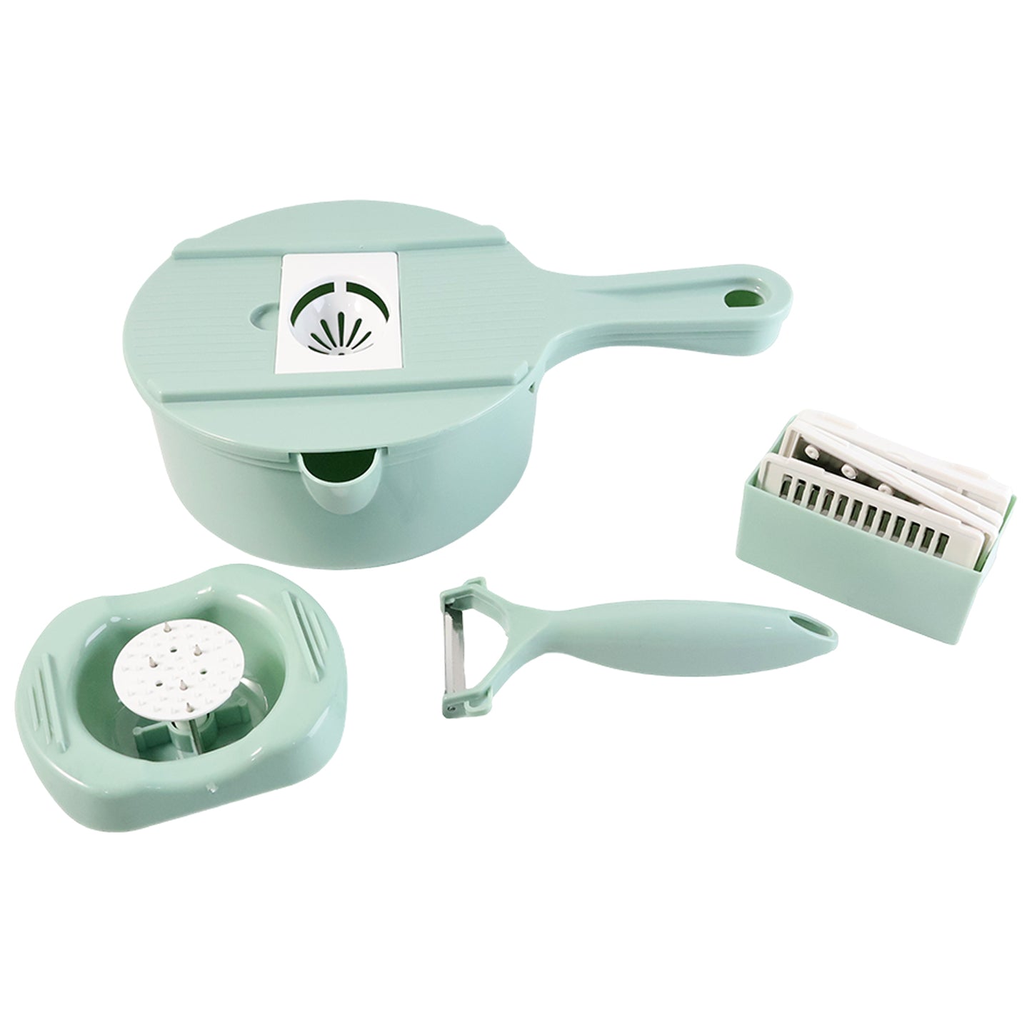 All-in-One Kitchen Vegetable Slicer & Grater Set with 6 Blades - Happy Price - Image 2