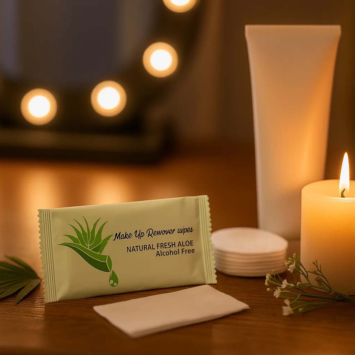 Aloe Vera Makeup Remover Wipes - Gentle Alcohol-Free Cleansing (1 Pc) - Happy Price - Image 5