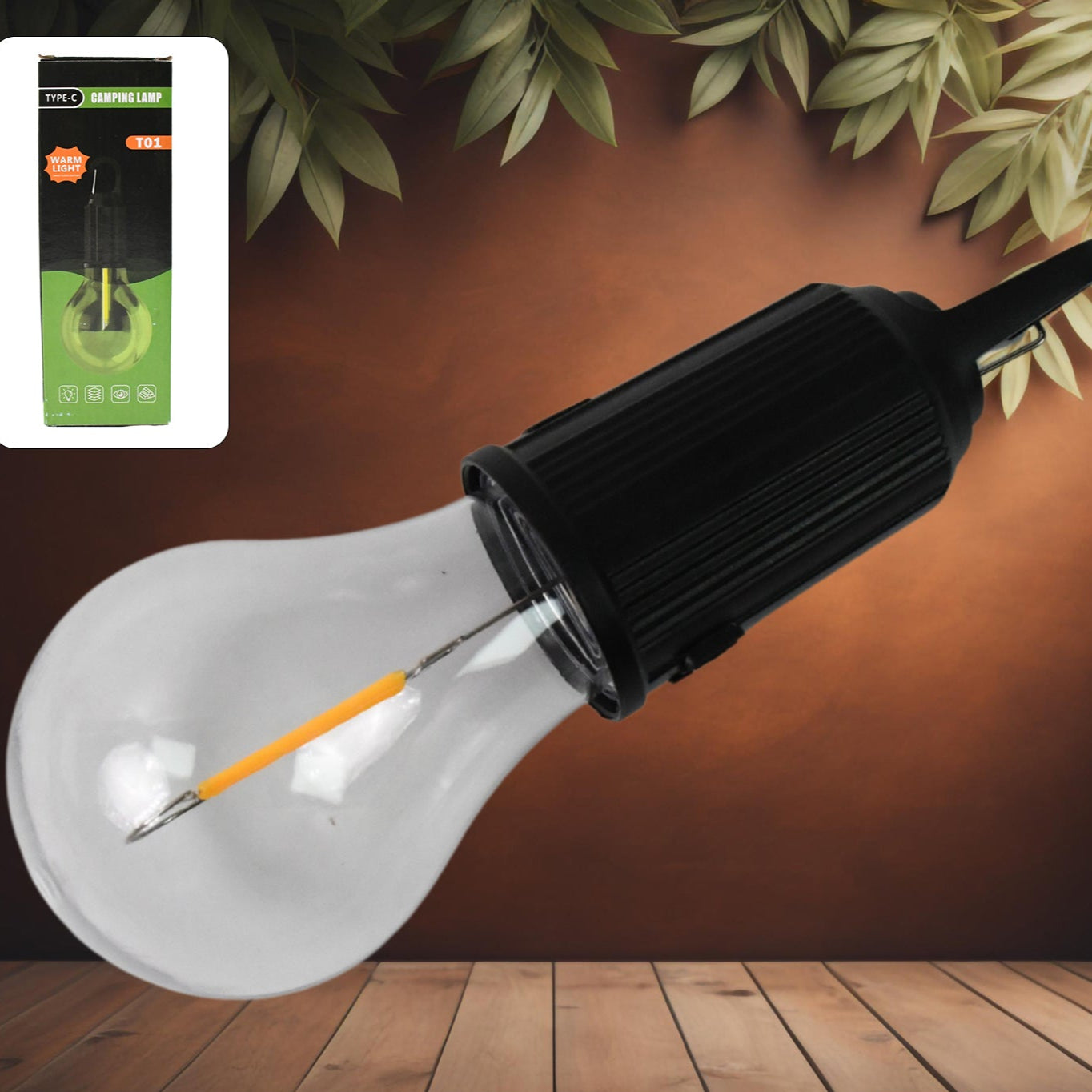 Rechargeable Camping Lights For Tents Led Camping Tent Lantern 3 Lighting Modes Tent Lamp Portable Emergency Camping Lights With Clip Hook For Camping Hiking Fishing Backpacking (1 Pc) - Happy Price - Image 1