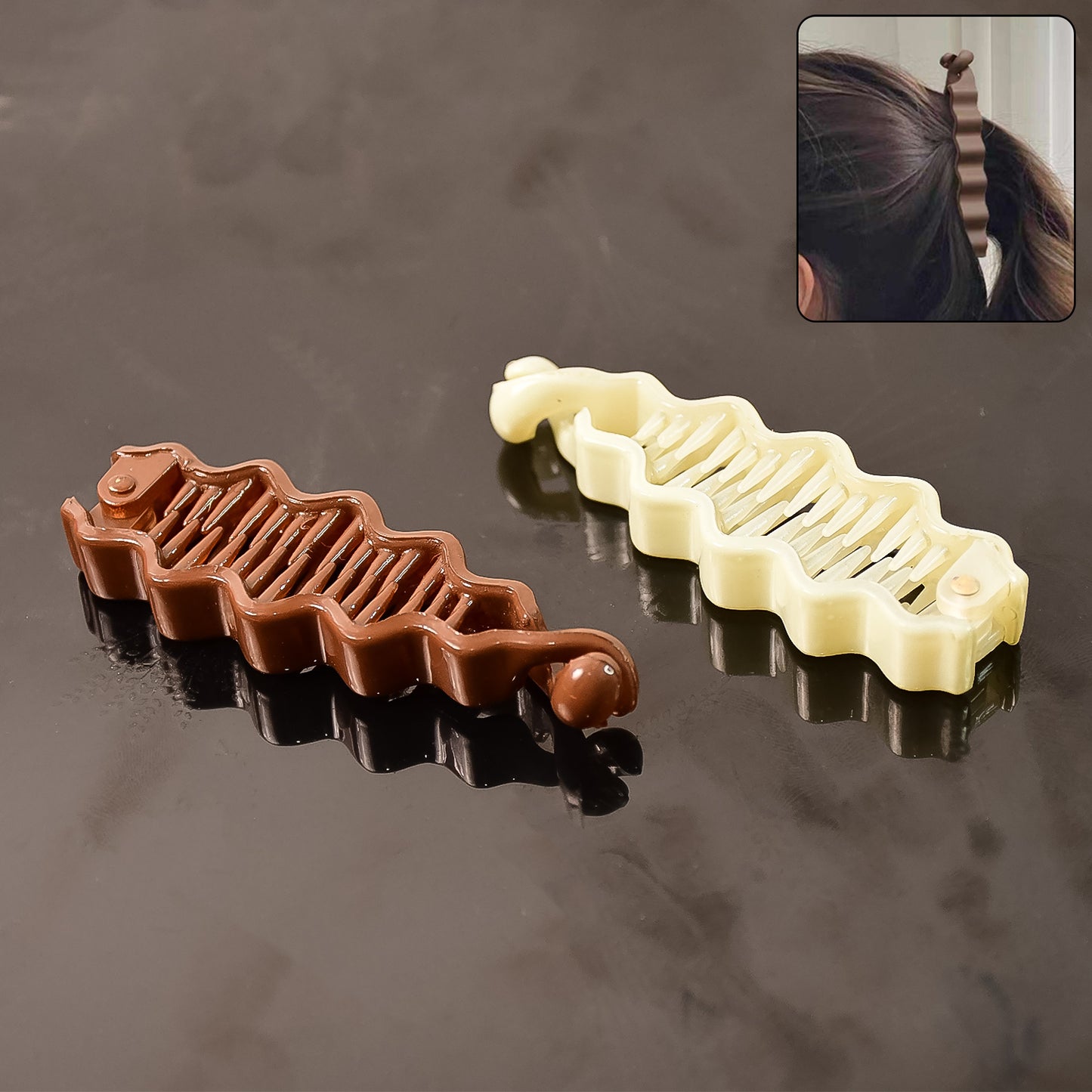 Strong Grip Plastic Hair Claw Clips - 1 Pc, Assorted Colors - Happy Price - Image 5