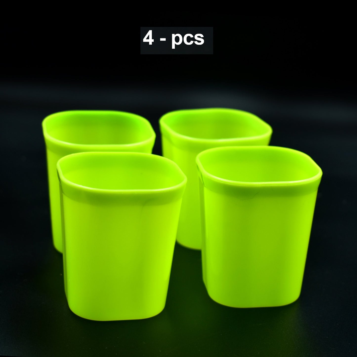 Plastic Drinking Glass Set For Drinking Milk Water Juice (Pack Of 4) - Happy Price - Image 2