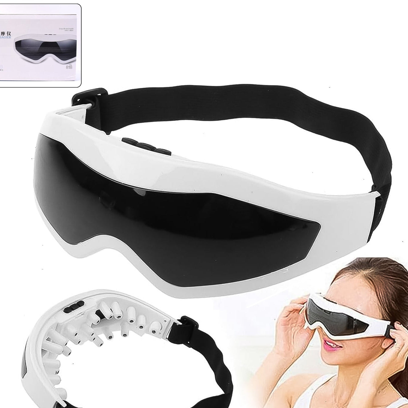 Electric Eye Massager With Adjustable Elastic Band (1 Pc) - Happy Price - Image 1