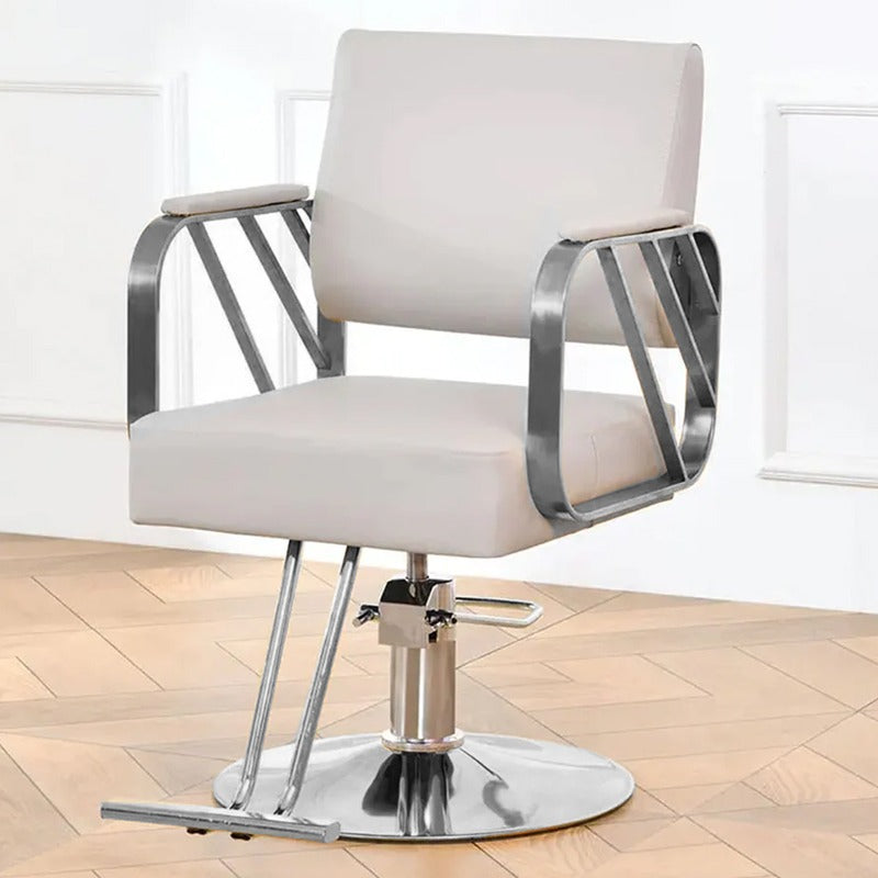 Salon Chair Hydraulic Chair For Business Or Home Simplicity Barber Chair Salon Beauty Spa Shampoo Hair Professional Hydraulic Styling Chair (Silver 1 Unit ) - Happy Price - Image 2