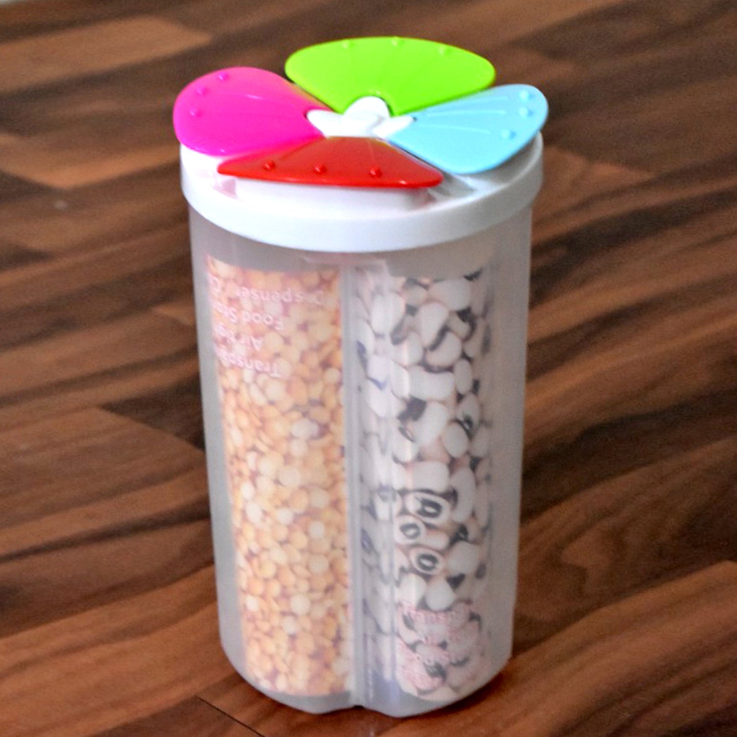 4 Section Storage Containers Airtight Transparent Food Plastic Storage Container - Happy Price - Image 2