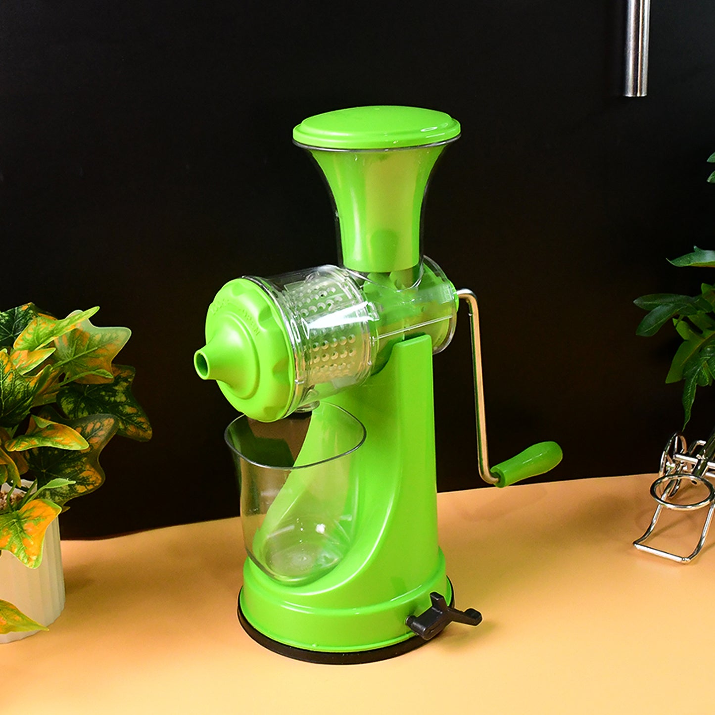 Manual Hand Press Fruit & Vegetable Juicer - Heavy Duty Plastic with Steel Handle - Happy Price - Image 5