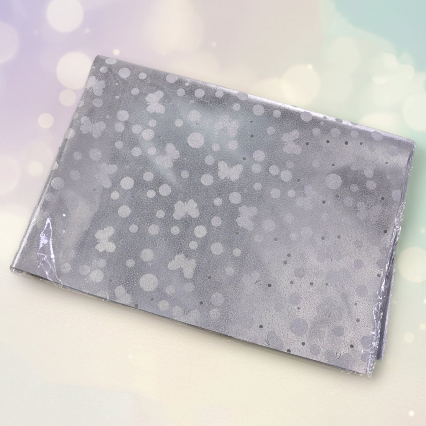 Decorative Silver Gift Wrap Sheets - Butterfly & Polka Dot Design (Approx 20 Pcs) - Happy Price - Image 5